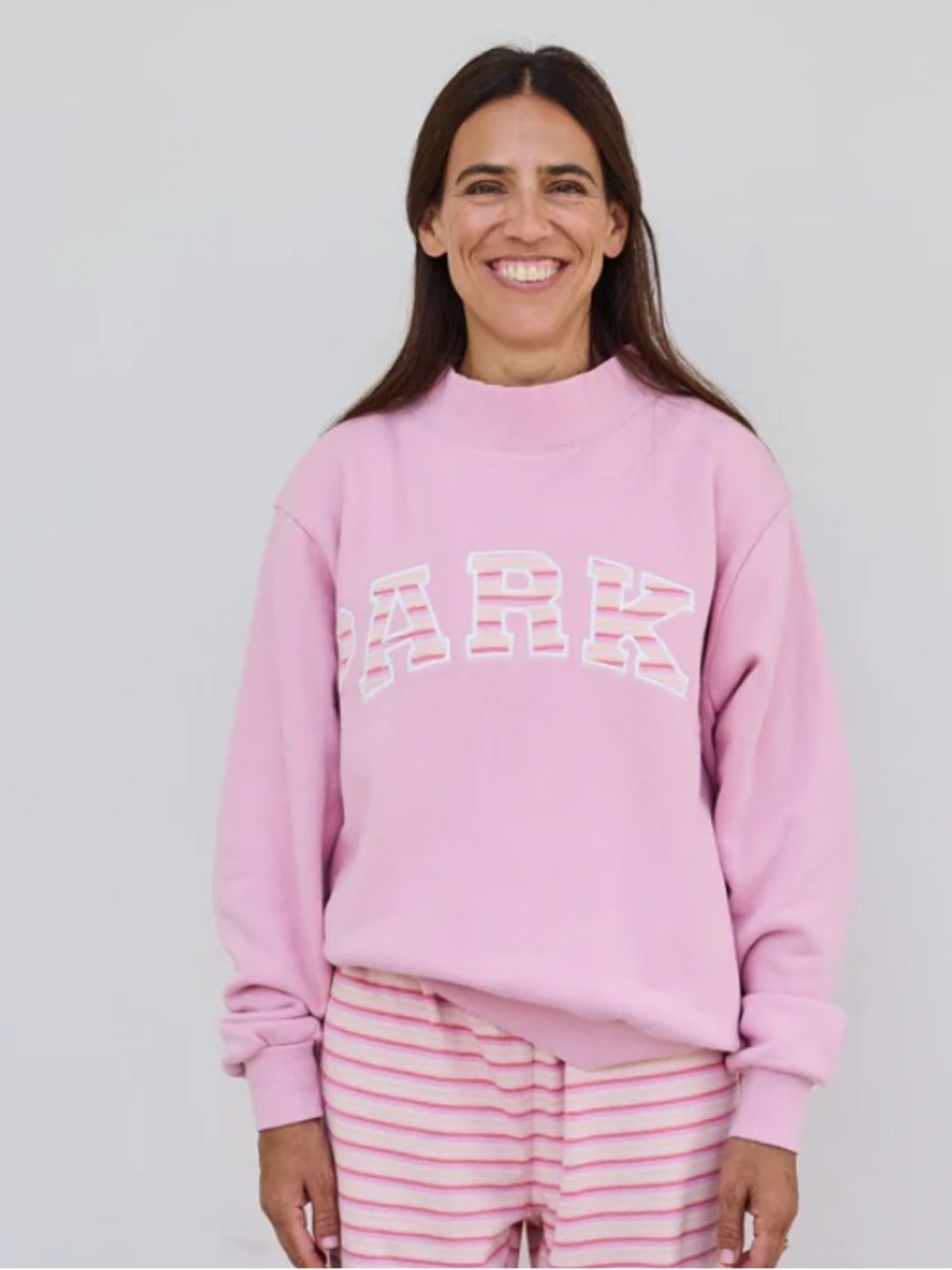 Parke Heritage Varsity Mockneck - Fairy + It’s a Girl Stripe Size L/XL NWOT